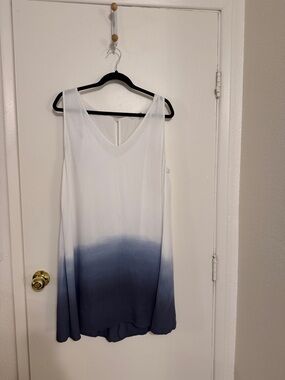 BB Dakota White to Blue Ombre Sleeveless dress